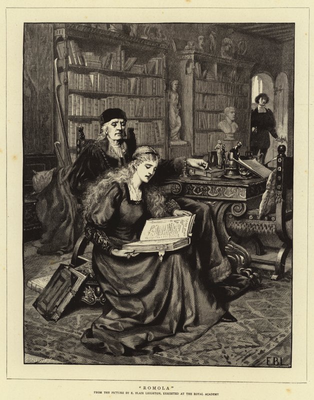 Romola (gravure) door Edmund Blair (after) Leighton