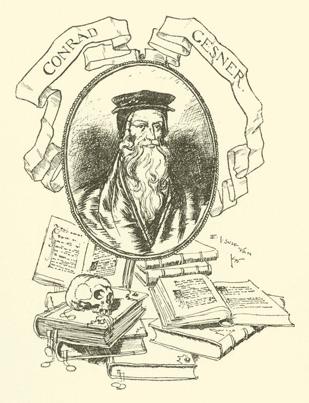 Conrad Gesner door Edmund Joseph after Sullivan