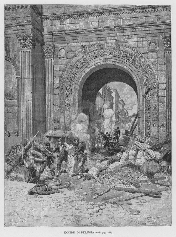 Bloedbaden van Perugia door Edouardo Matania