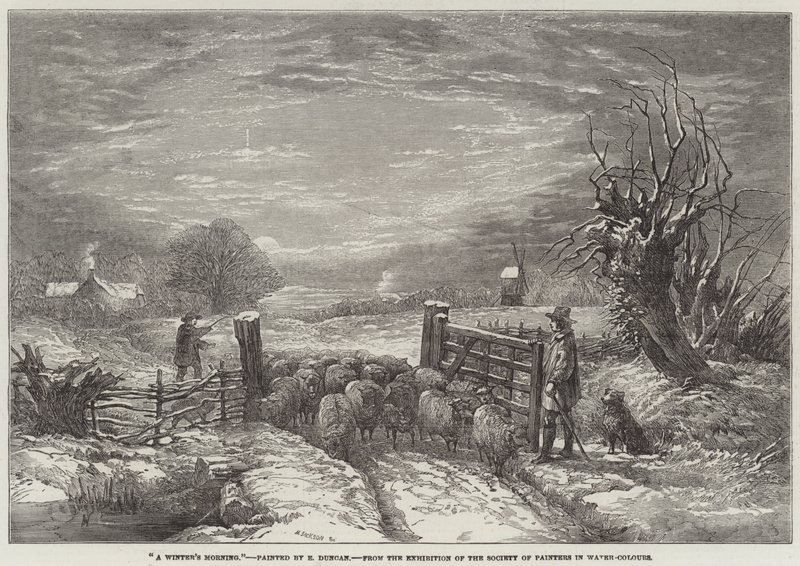 Een winterochtend door Edward Duncan