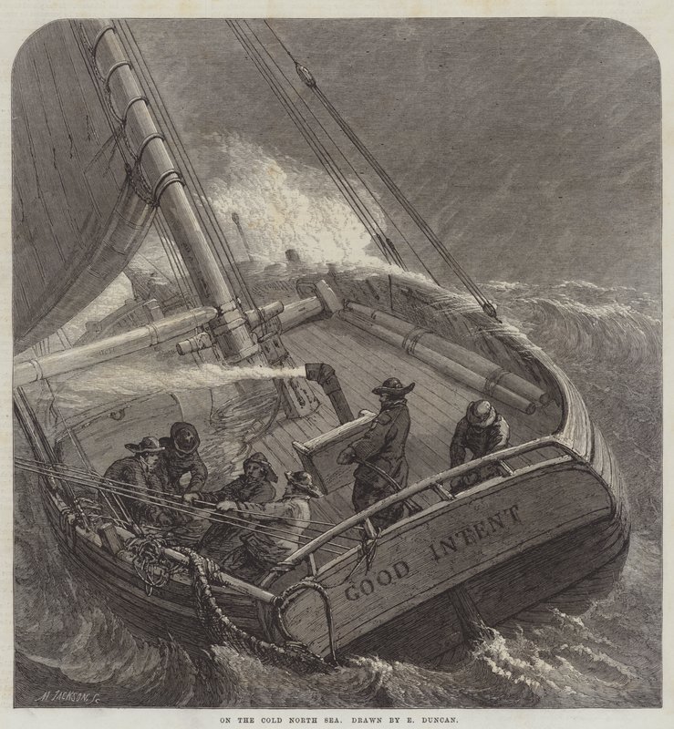Op de Koude Noordzee door Edward Duncan