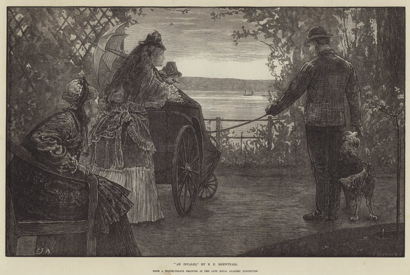 Een zieke door Edward Frederick Brewtnall