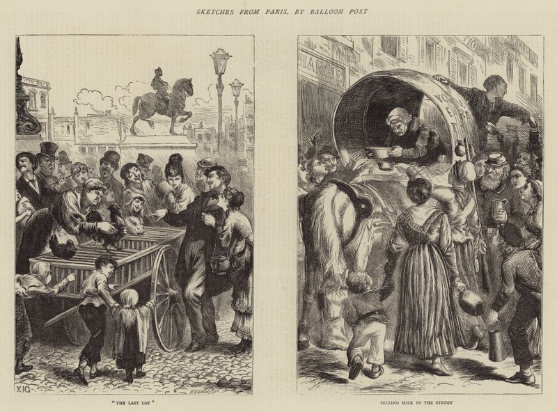 Schetsen uit Parijs, per Ballonpost door Edward John Gregory