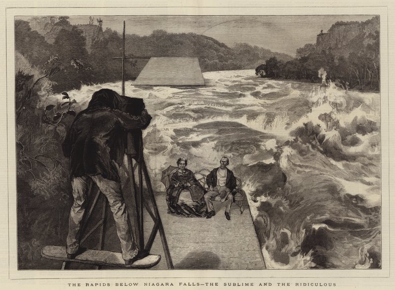 De Stromen onder de Niagara Watervallen, het Sublieme en het Belachelijke door Edward John Gregory