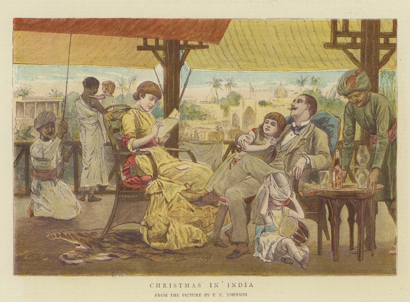 Kerstmis in India door Edward Killingworth Johnson