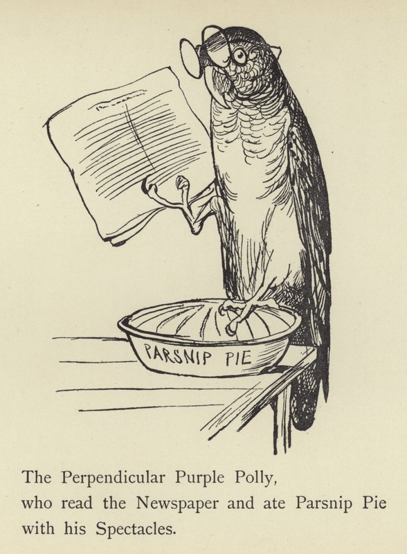 De Perpendicular Purple Polly door Edward Lear
