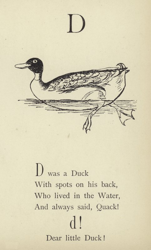 De letter D door Edward Lear