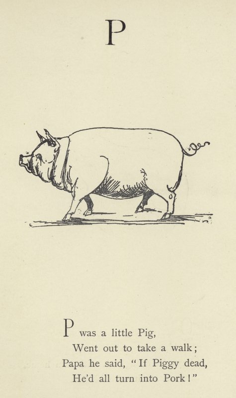 De letter P door Edward Lear