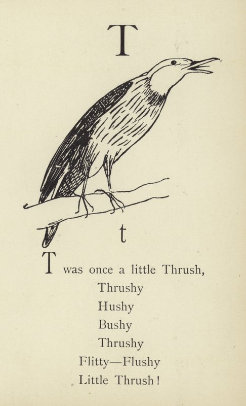 De letter T door Edward Lear