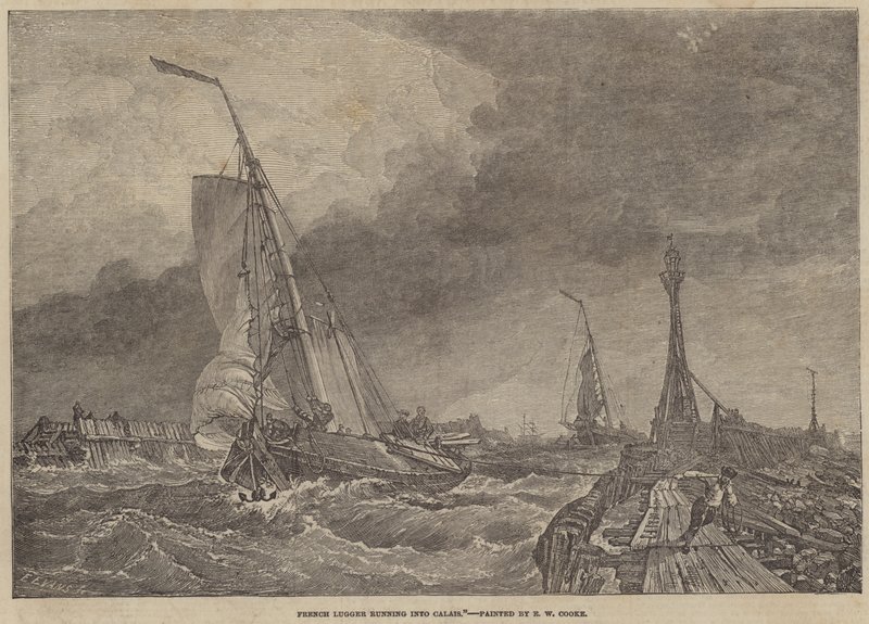 Franse Logger die Calais binnenloopt door Edward William Cooke