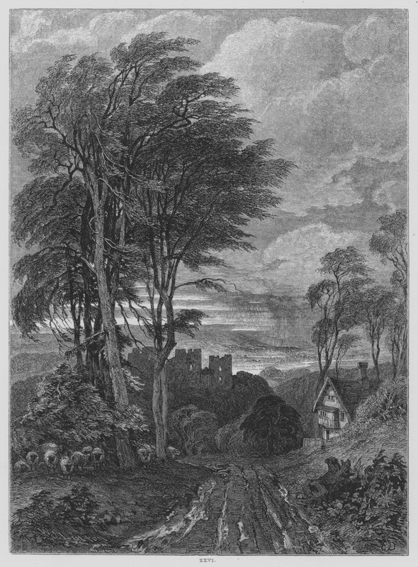 John Milton, Il Penseroso (gravure) door Edward (after) Duncan