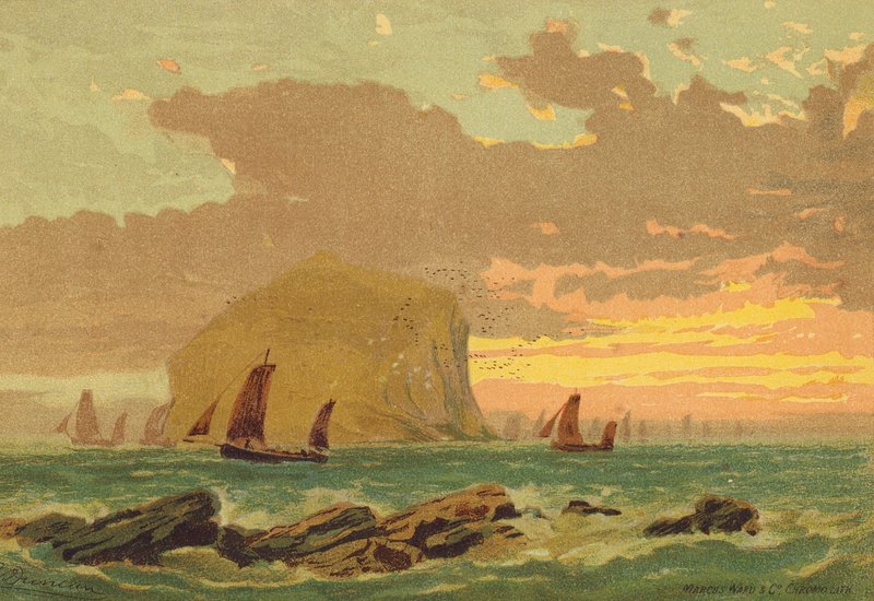 De Bass Rock door Edward (after) Duncan