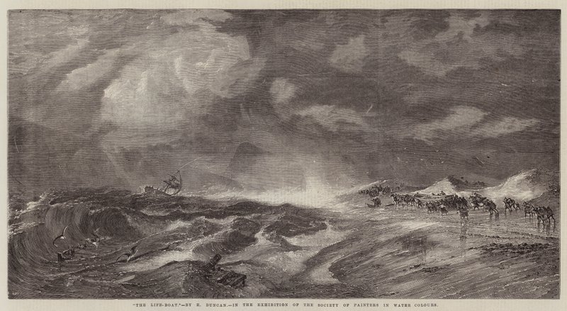 De reddingsboot door Edward Duncan