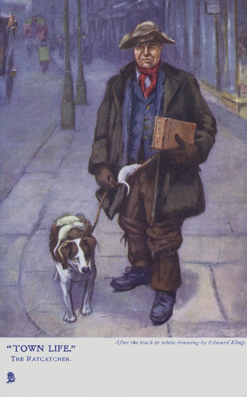 Rattenvanger met zijn hond door Edward R. King