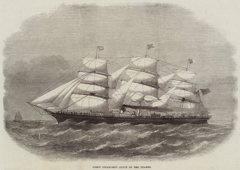 Schroefstoomschip Queen of the Thames door Edwin Weedon