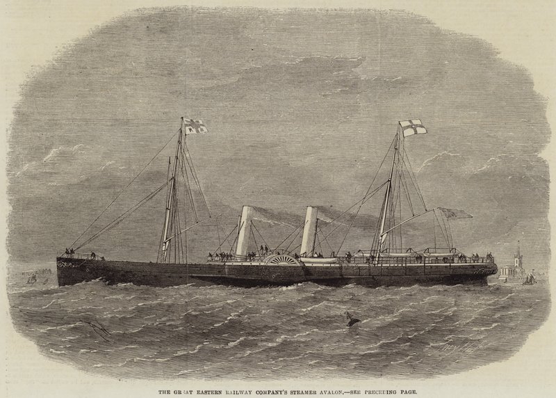 De Stoomboot Avalon van de Great Eastern Railway Company door Edwin Weedon