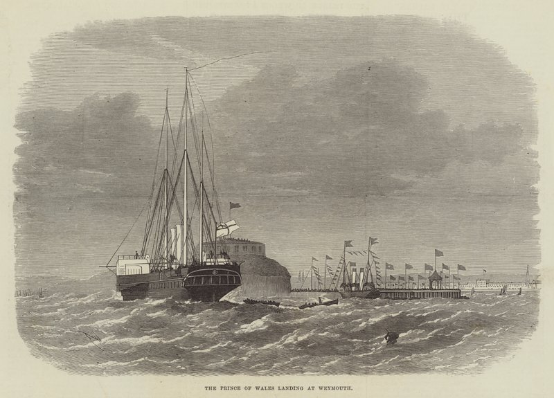 De Prins van Wales landt in Weymouth door Edwin Weedon