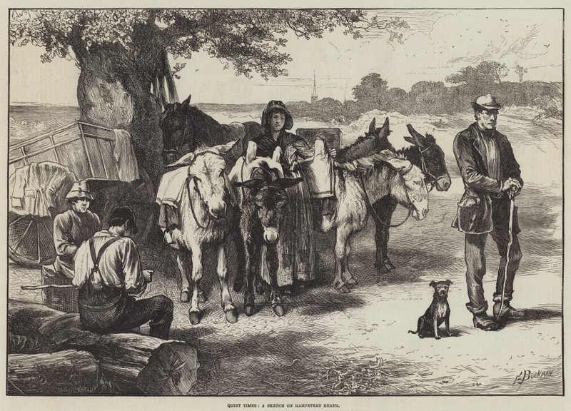 Rustige Tijden, een schets op Hampstead Heath door Edwin Buckman