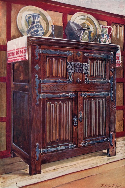 Eiken dubbele kast door Edwin John Foley