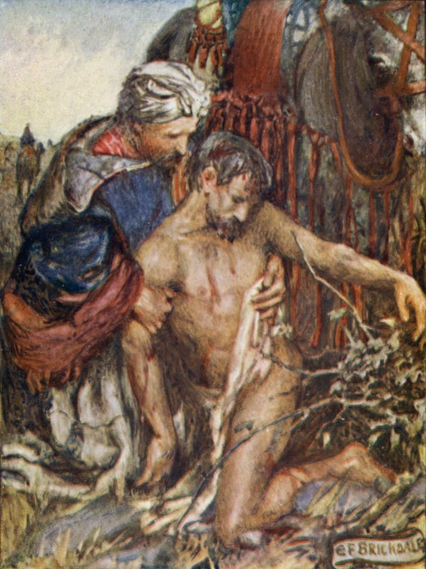 De barmhartige Samaritaan door Eleanor Fortescue Brickdale
