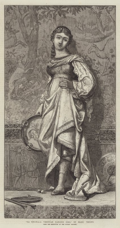 La Regina, een Venetiaanse Danseres door Elihu Vedder