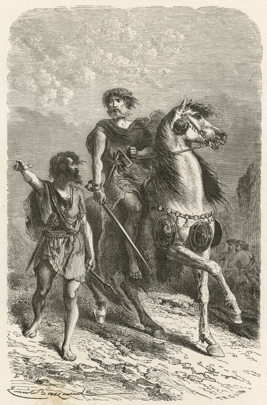 Krijgers uit de bronstijd door Emile Antoine Bayard