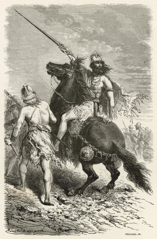 Krijgers uit de IJzertijd door Emile Antoine Bayard