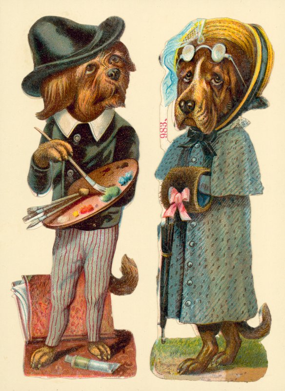 Antropomorfe honden door English School