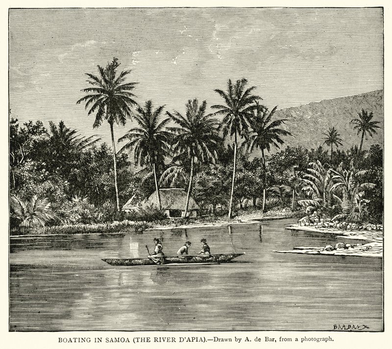Boottocht in Samoa (De Rivier DApia) door English School