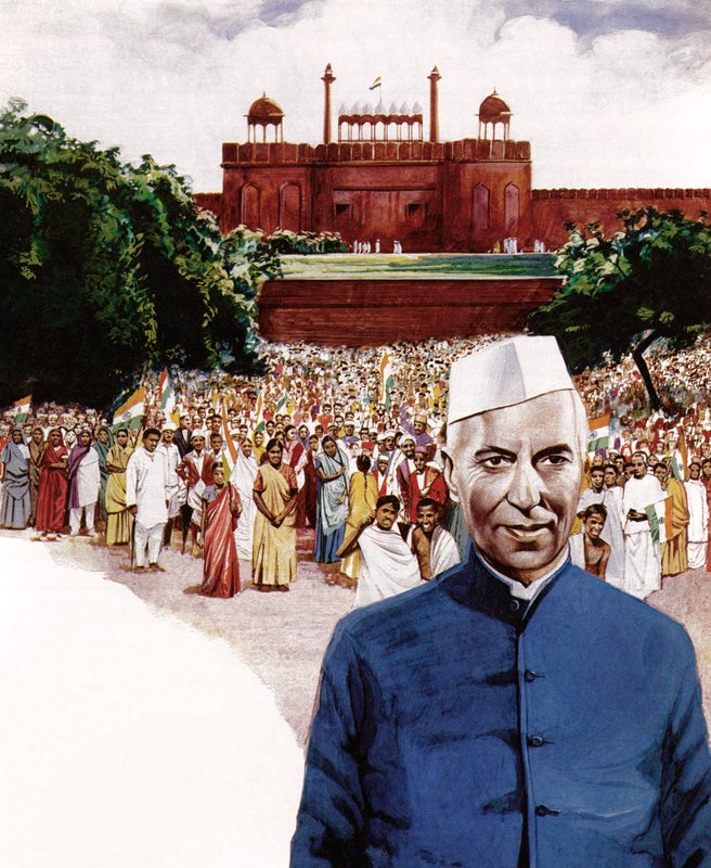 Jawaharlal Nehru, eerste premier van India door English School