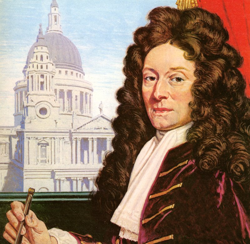 Sir Christopher Wren door English School