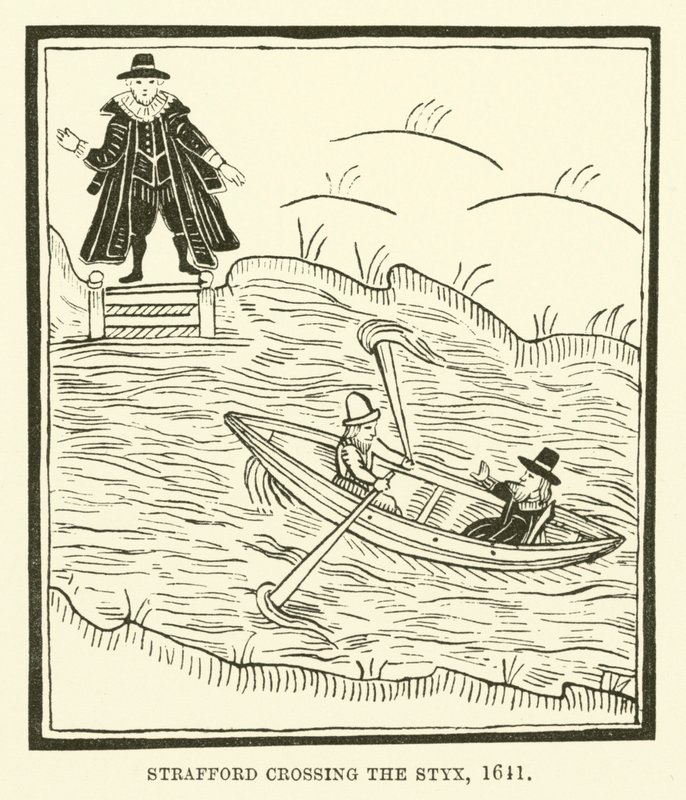 Strafford die de Styx oversteekt, 1641 door English School