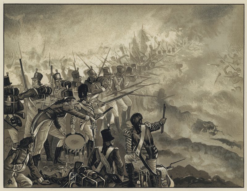 Het 28e regiment in Alexandrië door English School