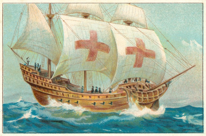 De Golden Hind, vlaggenschip van Sir Francis Drake door English School