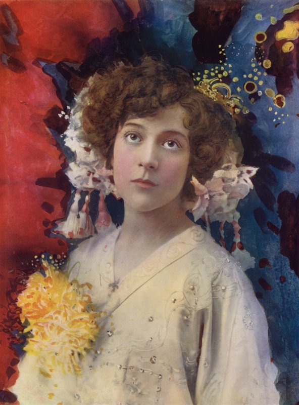 Miss F Collingbourne in San Toy door English Photographer