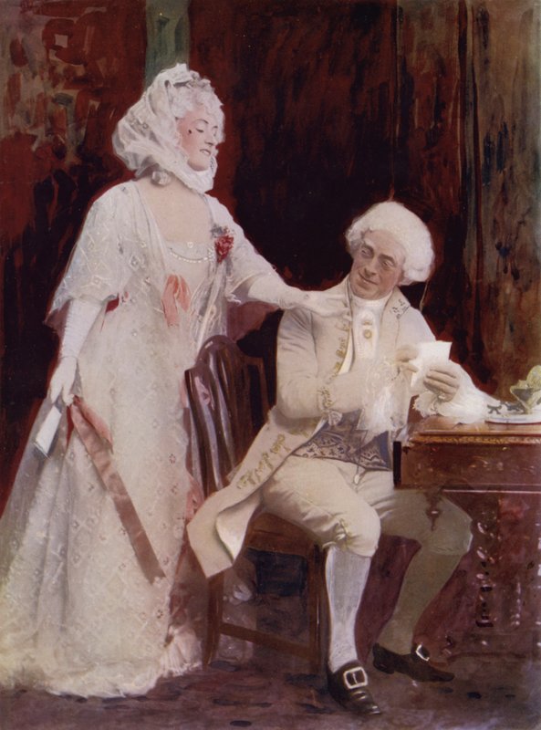 Miss Winifred Emery en Mr Cyril Maude in The School for Scandal door English Photographer
