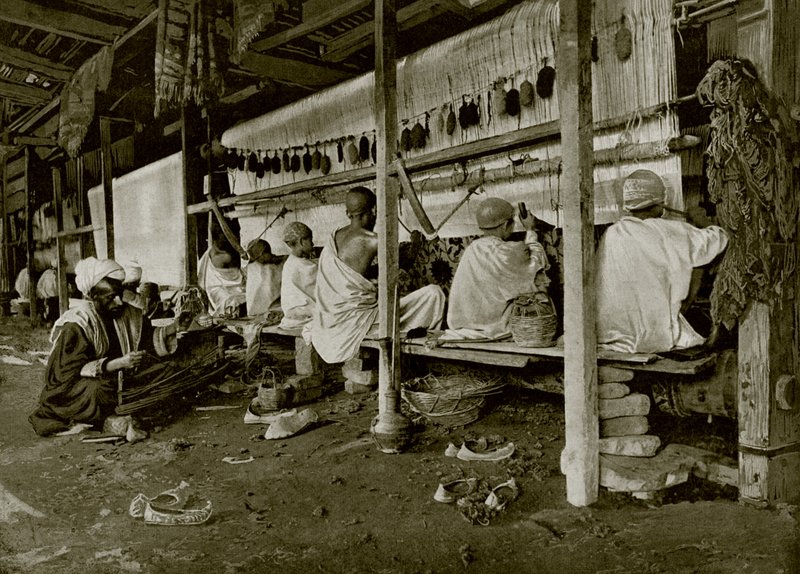 Tapijtweven in India door English Photographer