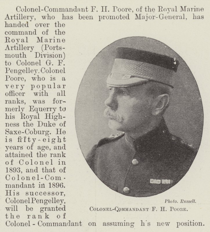 Kolonel-commandant F H Poore door English Photographer