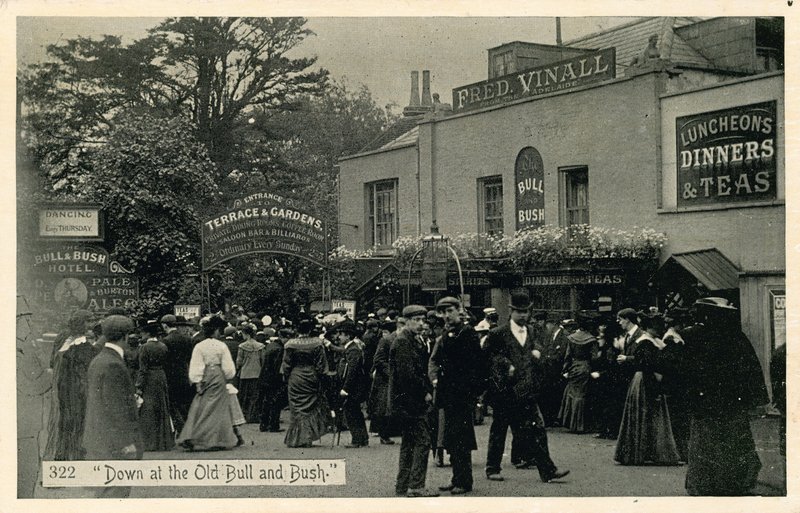 Down the Old Bull and Bush door English Photographer