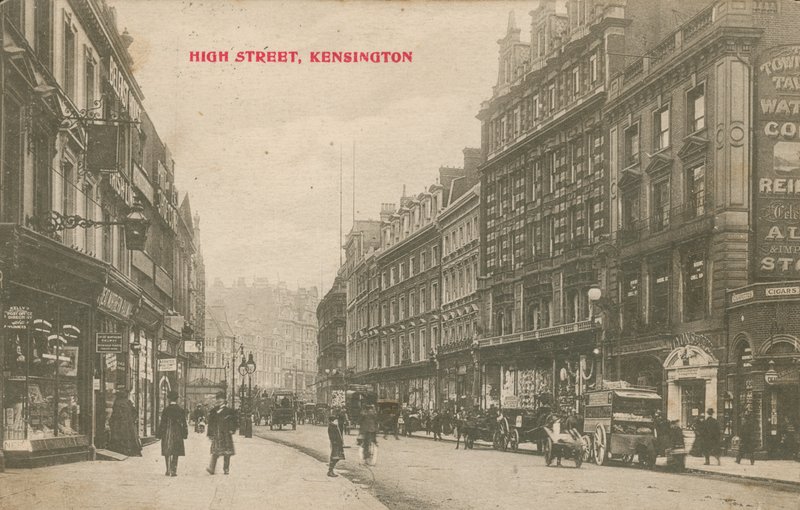 High Street, Kensington door English Photographer