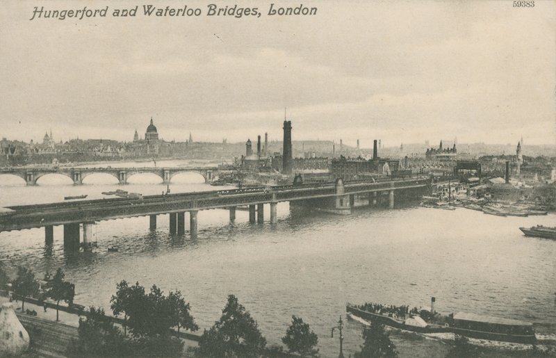 Hungerford en Waterloo Bruggen, Londen door English Photographer
