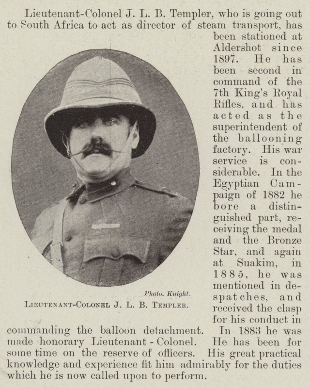Luitenant-Kolonel J L B Templer door English Photographer
