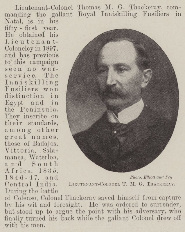 Luitenant-kolonel T.M.G. Thackeray door English Photographer