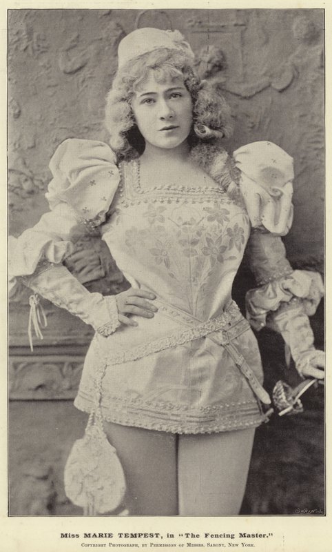 Miss Marie Tempest, in De Schermmeester door English Photographer