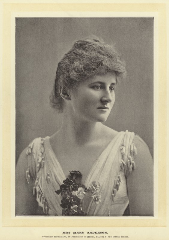 Miss Mary Anderson door English Photographer