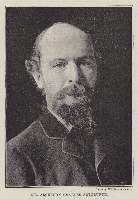 Mr Algernon Charles Swinburne door English Photographer