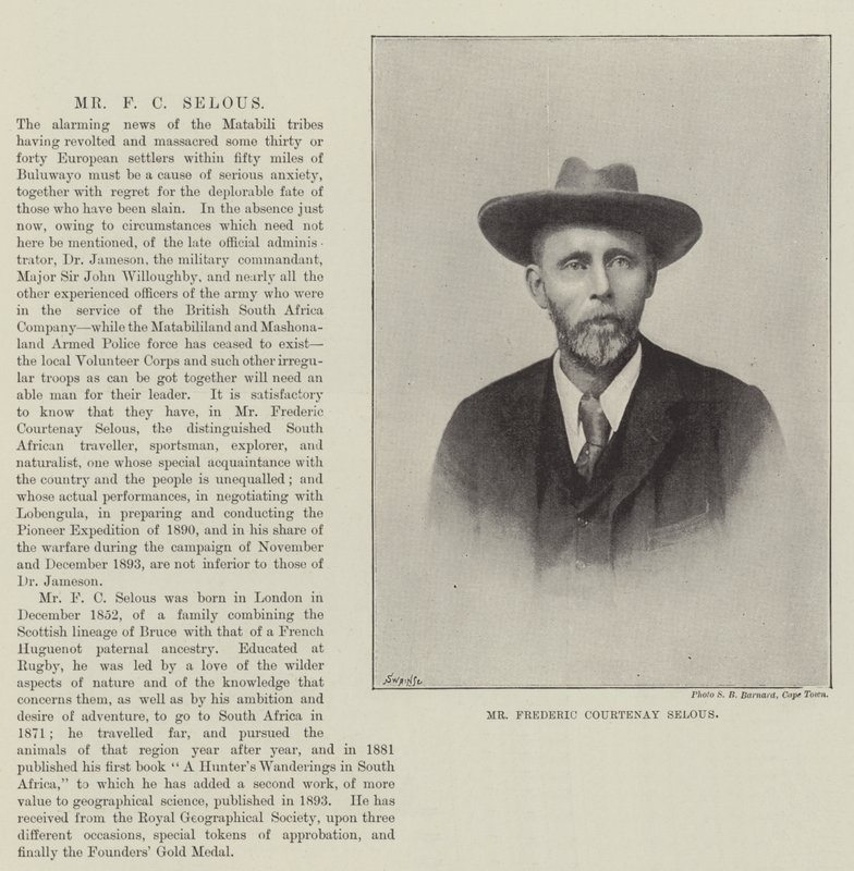 De heer Frederic Courtenay Selous door English Photographer