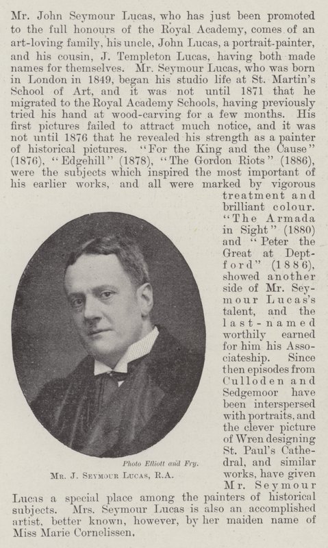 Mr J Seymour Lucas, RA door English Photographer