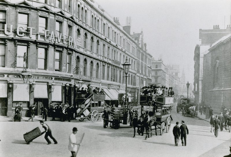 Newgate Street, Londen door English Photographer