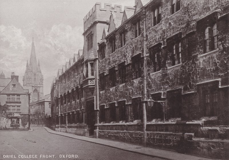 Voorzijde Oriel College, Oxford door English Photographer